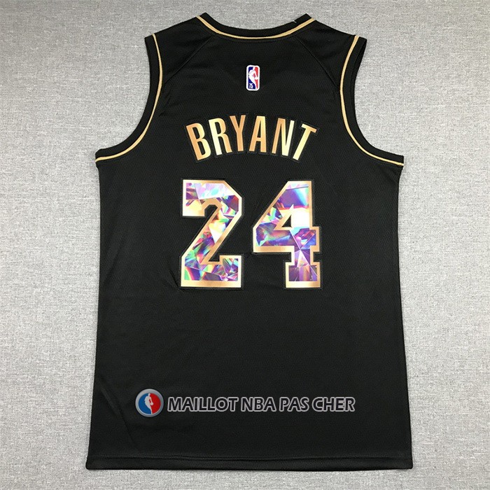 Maillot Golden Edition Los Angeles Lakers Kobe Bryant NO 24 2021-22 Noir
